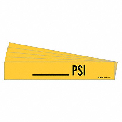 BRADY 73101PK Pipe Marker Adhesive Black PSI PK5