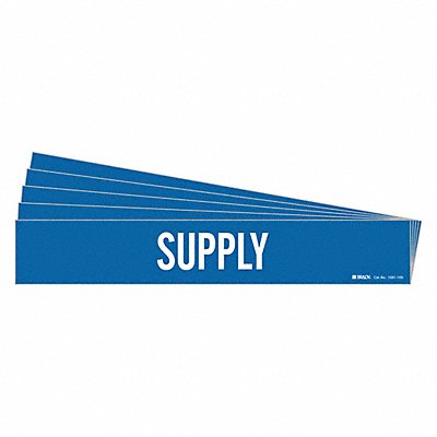 BRADY 72811HVPK Pipe Marker Adhesive White Supply PK5