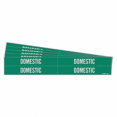 BRADY 70834PK Pipe Marker Adhesive White Domestic PK5
