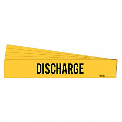 BRADY 70791HVPK Pipe Marker Adhesive Black Discharge PK5