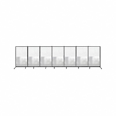 SCREENFLEX CRDFH7 Panel bottom half frosted room divider