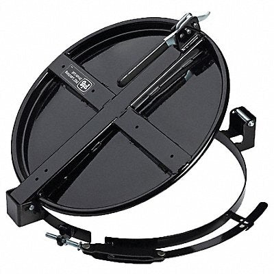PIG DRM2072BK K7674 Fast Latching Drum Lid Black Steel 30gal