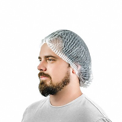 INTERNATIONAL ENVIROGUARD 210NW24PL SMS Pleated Bouffant Cap White L PK1000