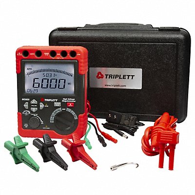 TRIPLETT MG600 Insulation Tester 500 to 5000V LCD