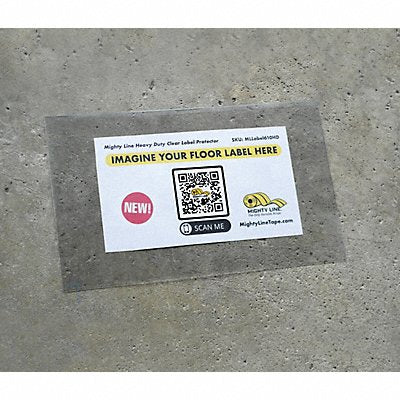 MIGHTY LINE MLLabel610HD Floor Label Cover PK50