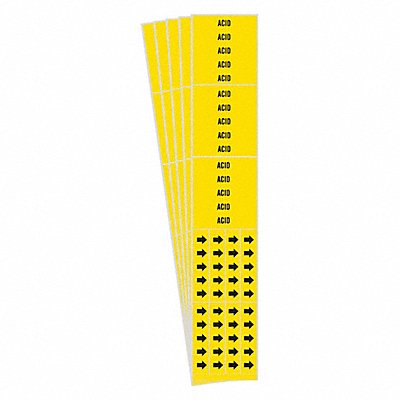 BRADY 70023CPK Pipe Marker Adhesive 2-1/4 H 2-3/4 W PK5