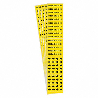 BRADY 86330PK Pipe Marker Adhesive 2-1/4 H 2-3/4 W PK5