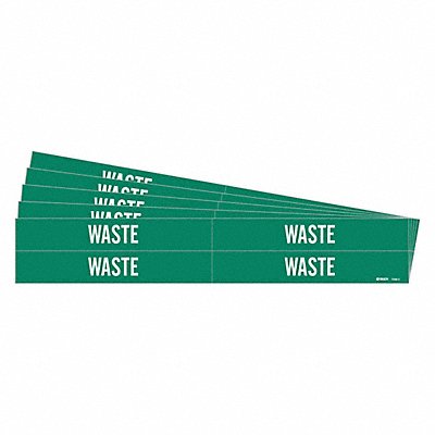BRADY 72994PK Pipe Marker Adhesive 1-1/8 H 7 W PK5