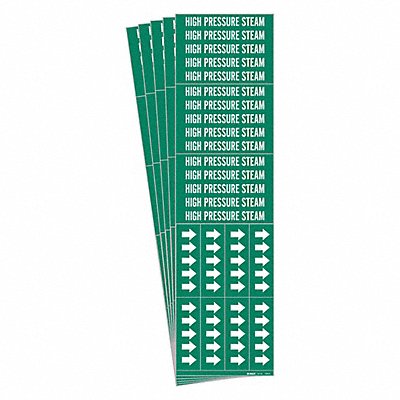 BRADY 73693CPK Pipe Marker Adhesive 2-1/4 H 2-3/4 W PK5