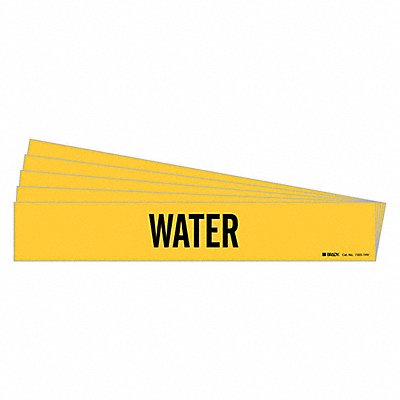 BRADY 73031HVPK Pipe Marker Adhesive 4 H 24 W Yellow PK5