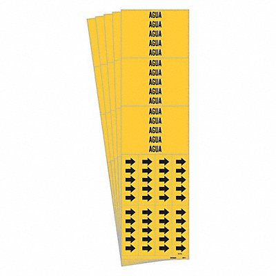BRADY 83614PK Pipe Marker Adhesive 2-1/4 H 2-3/4 W PK5