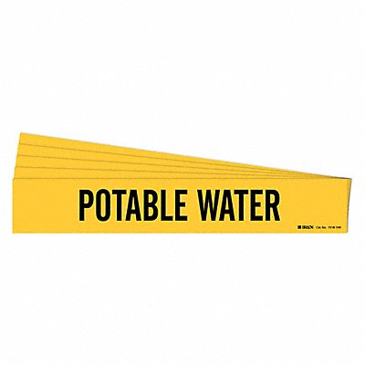 BRADY 72181HVPK Pipe Marker Adhesive 4 H 24 W Yellow PK5
