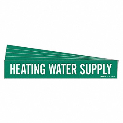 BRADY 73661HVPK Pipe Marker Adhesive 4 H 24 W Green PK5