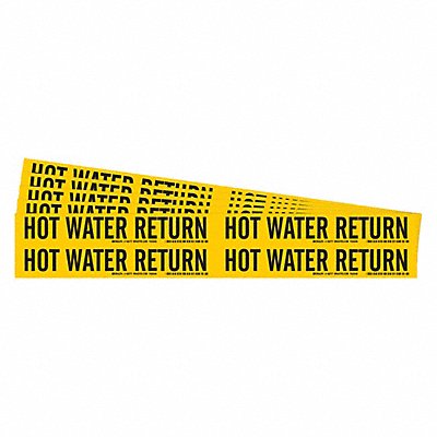 BRADY 105777PK Pipe Markers Hot Water Return PK5