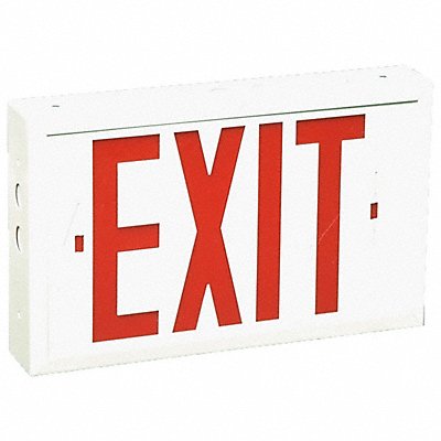 BIG BEAM XFL2RWWU Exit Sign Steel Whte 12 21/64in 1.7W