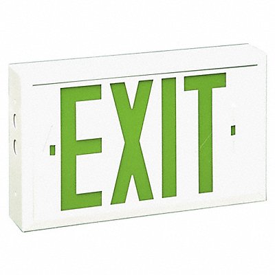 BIG BEAM EVRXL2GWWU Exit Sign LED Green Letter Color 3 Faces