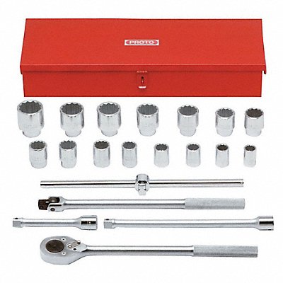 PROTO J55102A Socket Set Chrome 3/4 in Drive Size