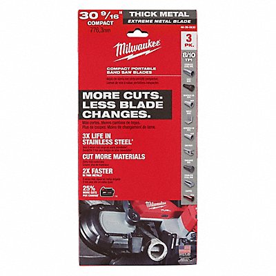 MILWAUKEE 48390630 Portable Band Saw Blades SS PK3