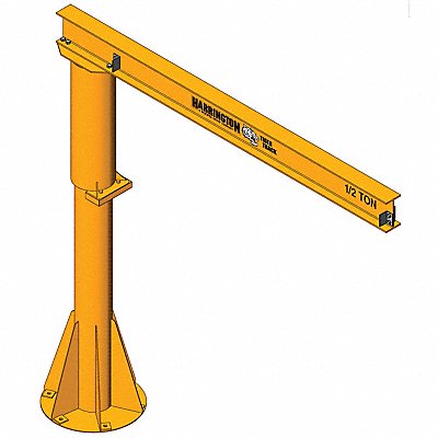 TIGER TRACK 350F10001212 Light Duty Foundationless Jib Crane 12ft