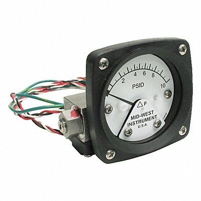 MIDWEST INSTRUMENT 120SA00OAA10P K4584 Differential Pressure Gauge and Switch