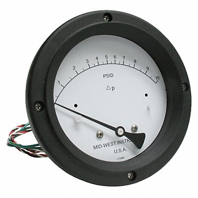 MIDWEST INSTRUMENT 120AC00OAA10P K4585 Differential Pressure Gauge and Switch