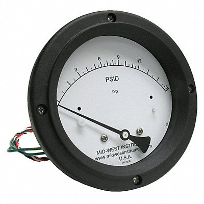 MIDWEST INSTRUMENT 120SC00OAA15P K4586 Differential Pressure Gauge and Switch