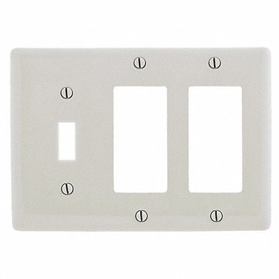HUBBELL P1262LA Rocker Wall Plate Brown 3 Gangs Standard