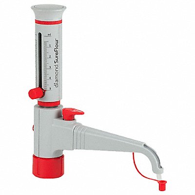 GLOBE SCIENTIFIC GBTDR05 Bot Top Dispenser 5 mL Min 0.5 mL-Max 5 mL