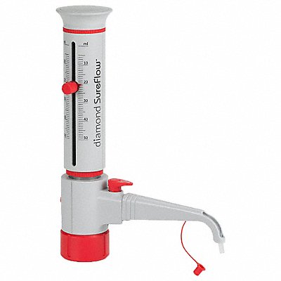 GLOBE SCIENTIFIC GBTDR50 Bot Top Dispenser 50 mL Min 5 mL-Max 50 mL