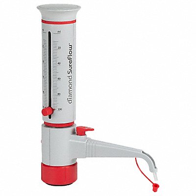 GLOBE SCIENTIFIC GBTDR100 Bot Top Dispenser 100 mL Min 10mL-Max 100mL