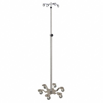BLICKMAN 1371SS4 Stainless Steel IV Stand 6 Leg