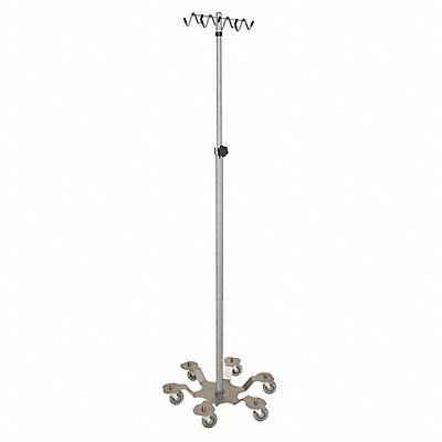 BLICKMAN 1371SSRH Stainless Steel IV Stand 6 Leg