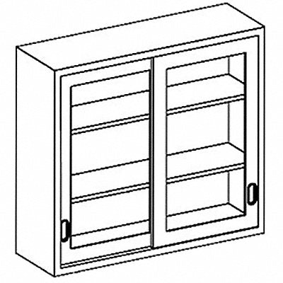 BLICKMAN F35LS Double Sliding Glass Door Wall Cabinet