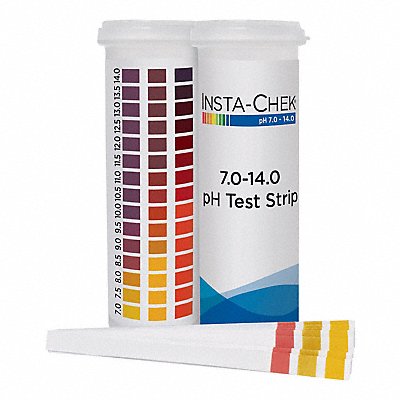 HYDRION 87014 pH Test 3 1/4 in L 7 to 14 pH PK600