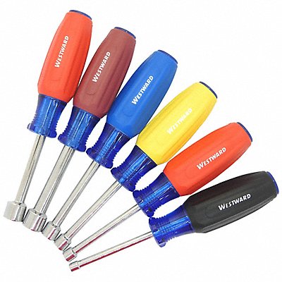 WESTWARD 785EH7 Solid Shank Nut Driver Sets SAE