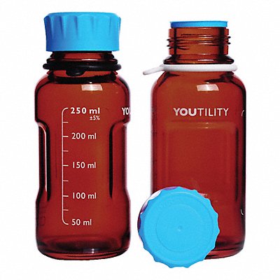 DURAN 218863658 Bottle 158 mm H Amber 66 mm Dia PK4