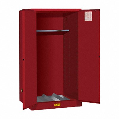 JUSTRITE 896201 Cabinet Steel 1 Shelves Red