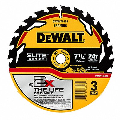DEWALT DWAW714243PK Circular Saw Blade 7 1/4 in PK3