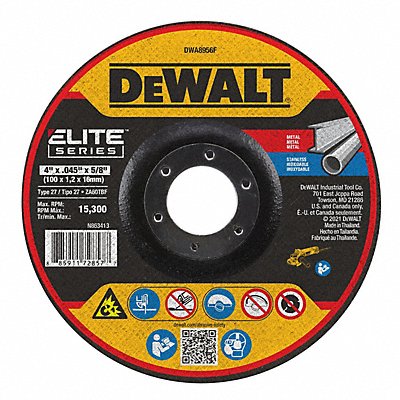 DEWALT DWA8956F Abrasive Wheel 15 300 RPM