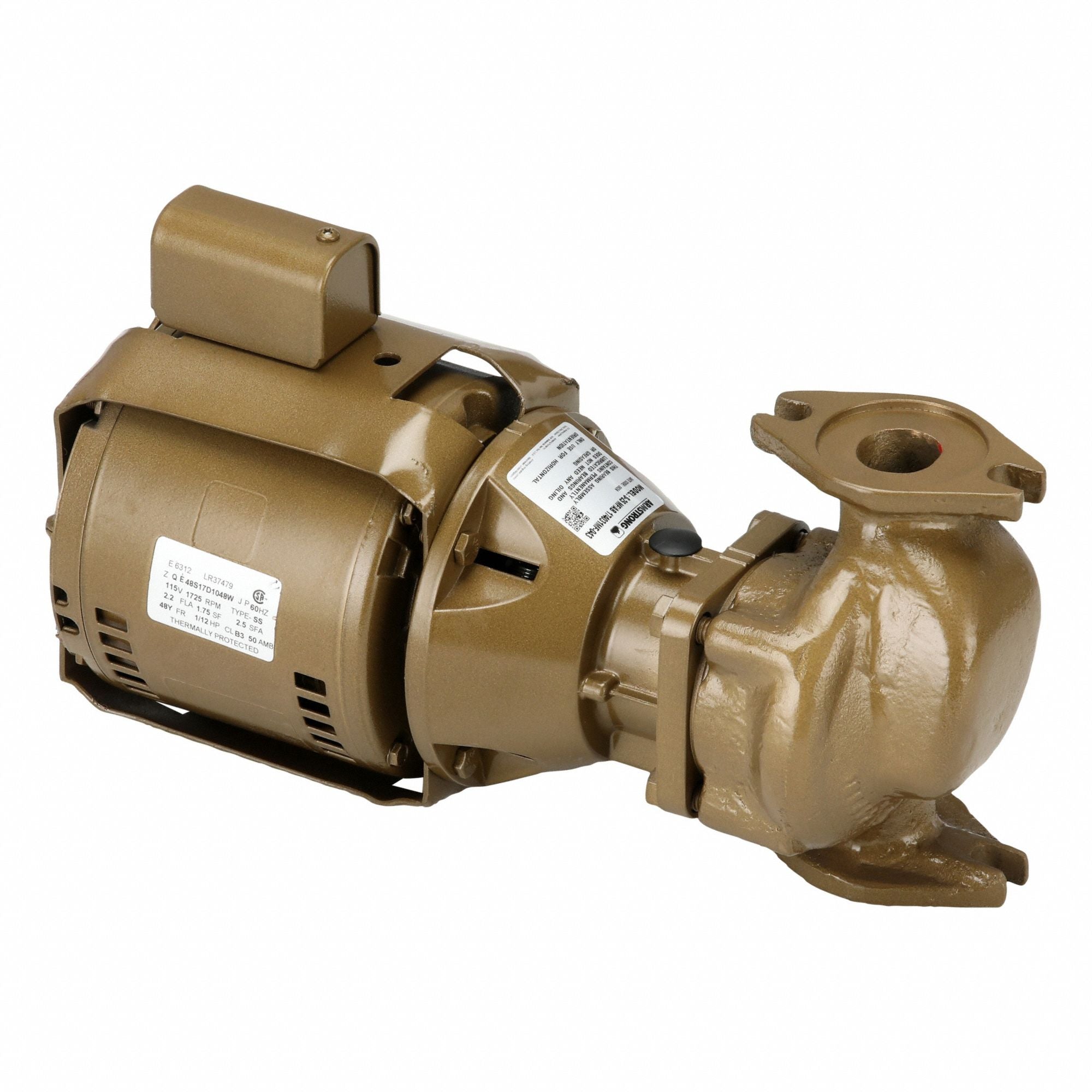 ARMSTRONG PUMPS INC. 174031MF043 Potable Circulating Pump Flanged 1/12HP
