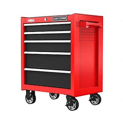 CRAFTSMAN CMST98264RB Cabinets 5 Drawers 18 D 34 H 26 W Red