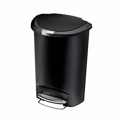SIMPLEHUMAN CW1355 Garbage Can 13 gal Black Indoor/Outdoor