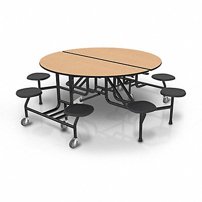 PALMER HAMILTON 59T122960RDS8FB Mobile Stool Table 8 Seats Round 60 Dia