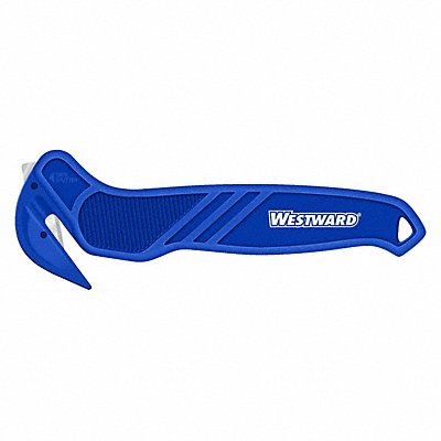 WESTWARD 793LG5 Safety Cutter 6-5/8 L Blue Handle PK10