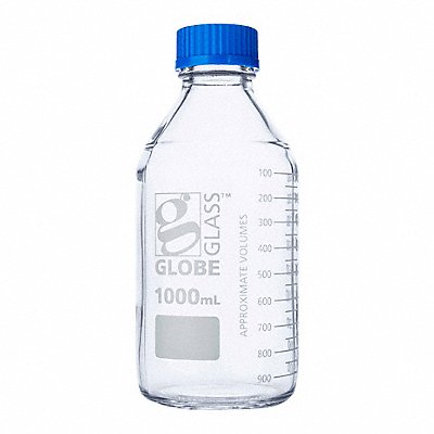 GLOBE SCIENTIFIC 8101000 Media Bottle 225 mm H 101 mm Dia PK10