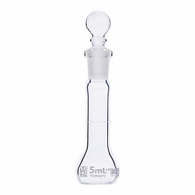 GLOBE SCIENTIFIC 8200005 Volumetric Flask 5 mL 70 mm H PK6