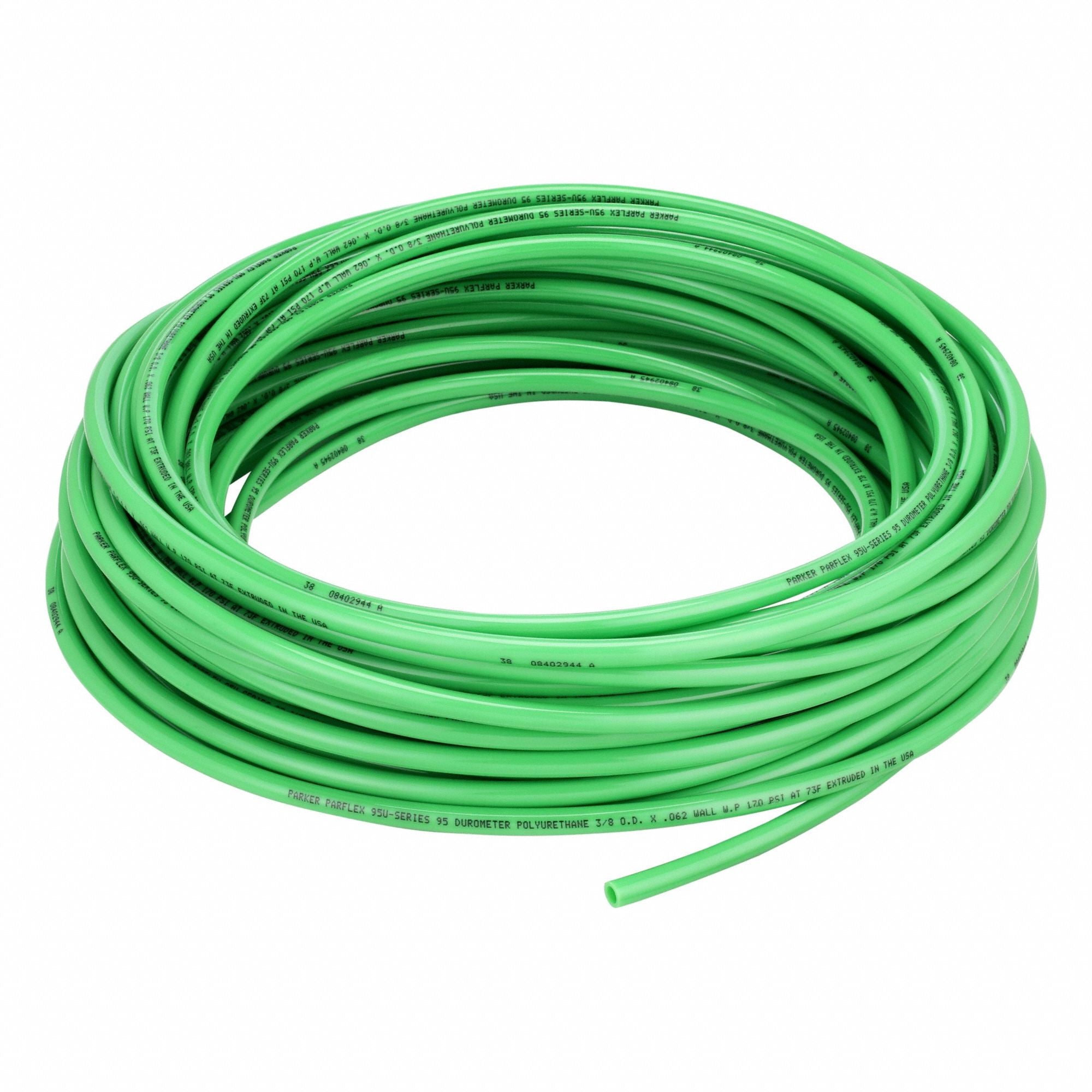 PARKER 95U6062GRN0100 Tubing Green Overall 100 ft L