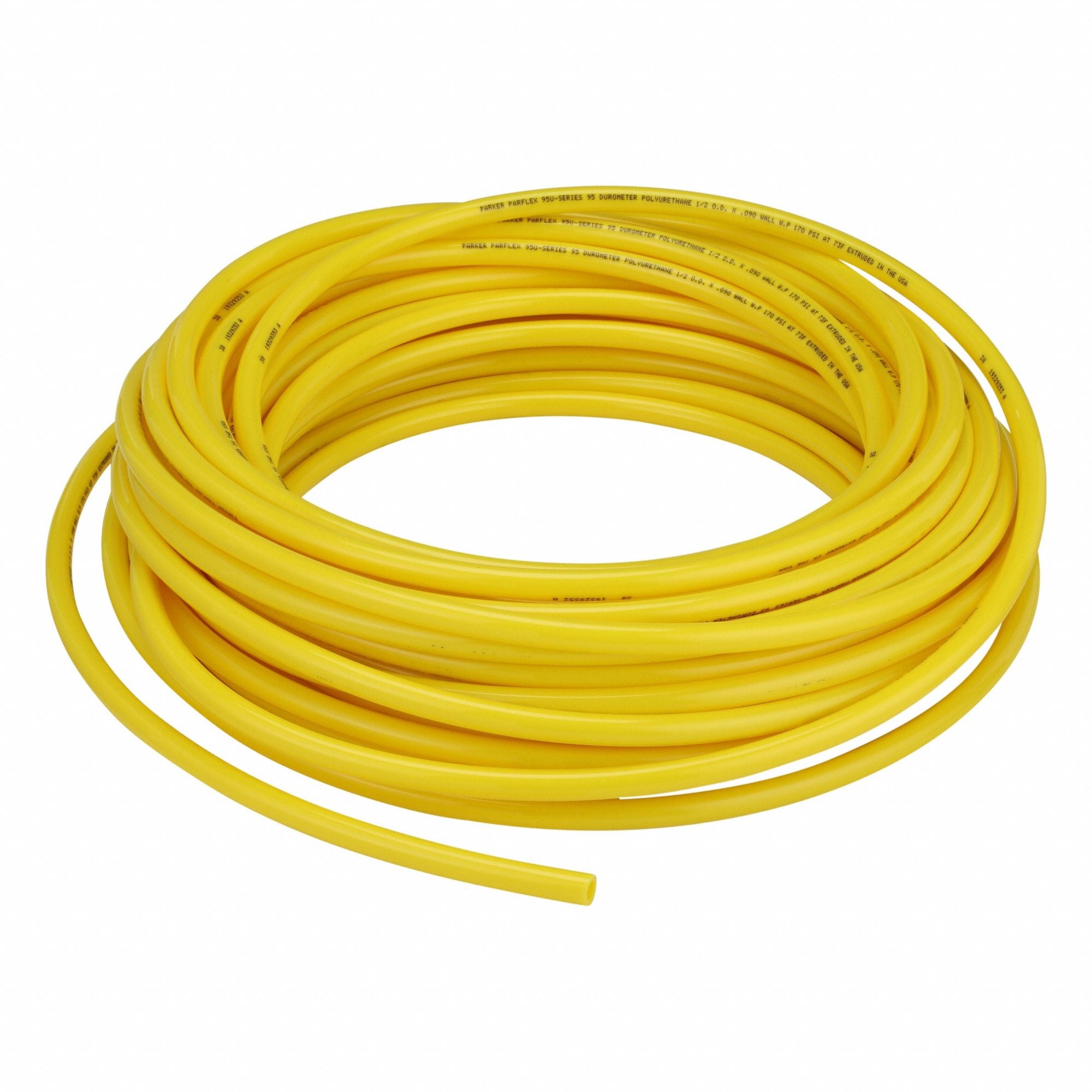 PARKER 95U8090YEL0100 Tubing Yellow Overall 100 ft L