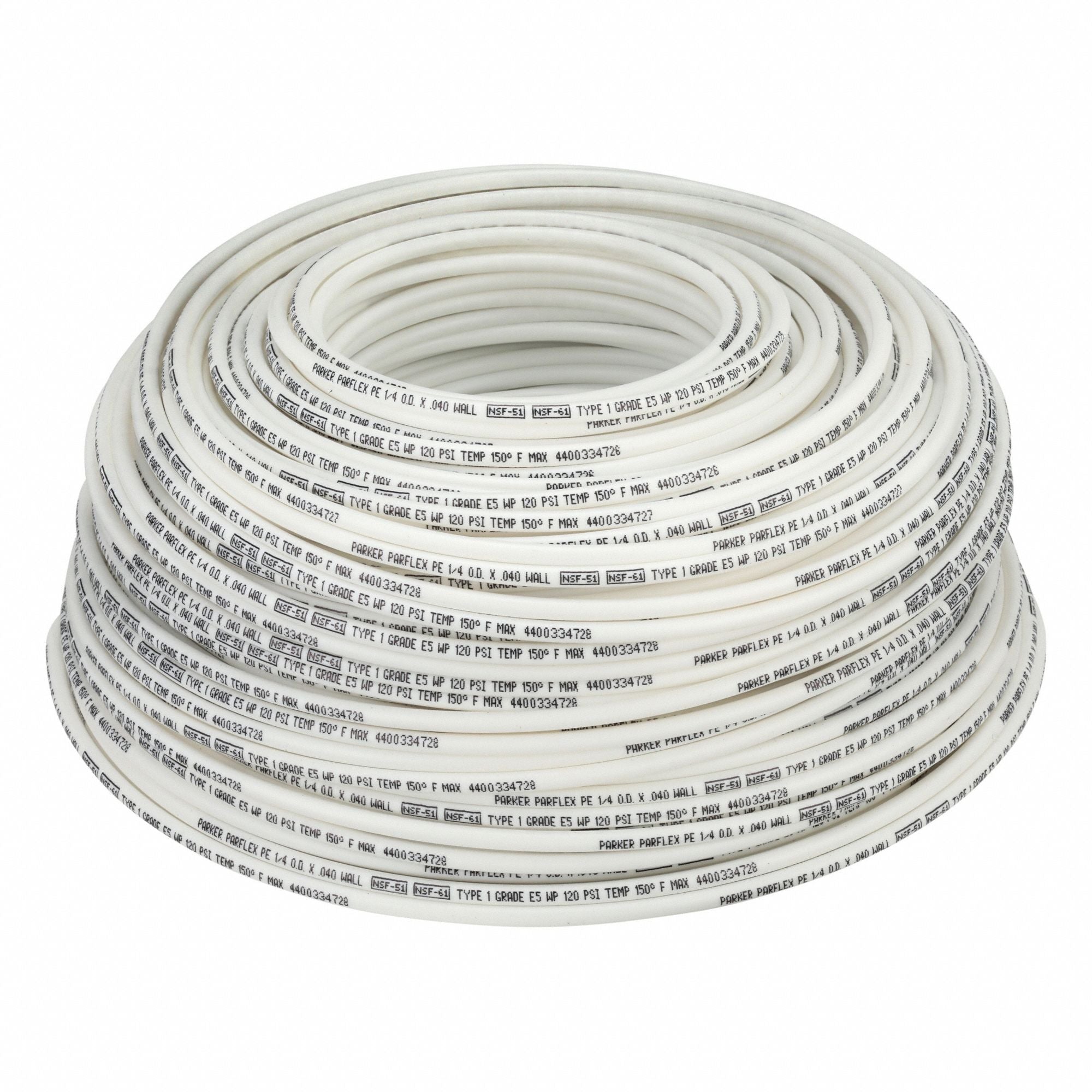 PARKER E43WHT0500 Tubing White Overall 500 ft L