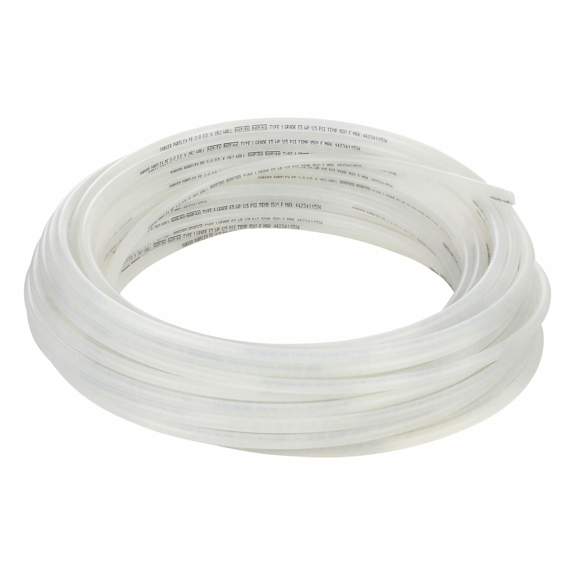 PARKER E640100 Tubing Natural Overall 100 ft L